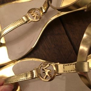 Michael Kors Gold Sandals 7.5